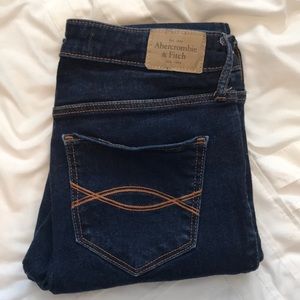 Abercrombie high waisted dark wash jeans